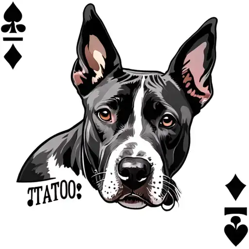 Queen Of Spade And Bull Terrier