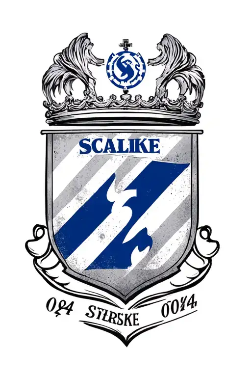 Schalke 04 Emblem And Old Bosnian Flag