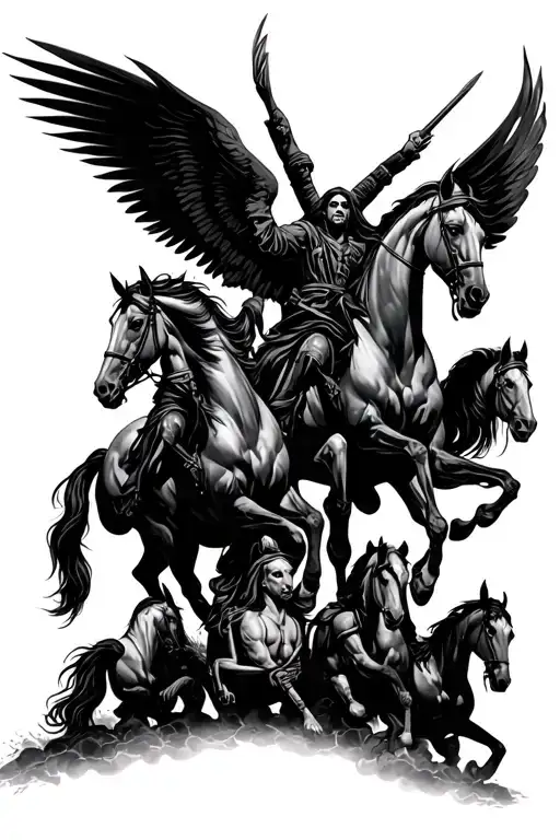Four Horsemen Of The Apocalypse Descending
