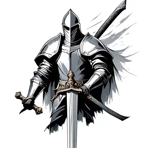 Knight Holding A Sword