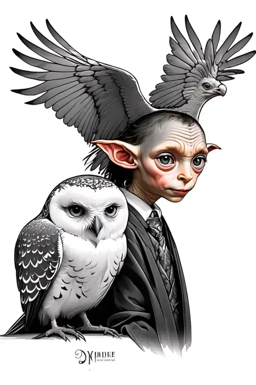 Harry Potter Dobby And Hedwig