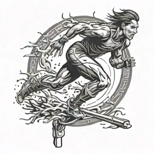Running Hurdle With The Worda Kocham Cie