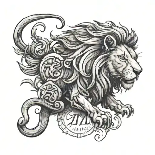 Lion And Letter M
