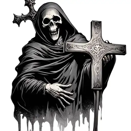 Reaper Holding Cross