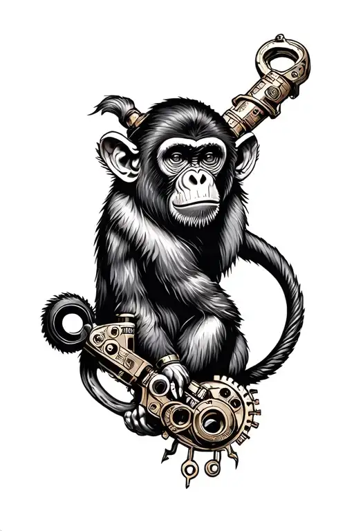 Monkey Steampunk Forearm