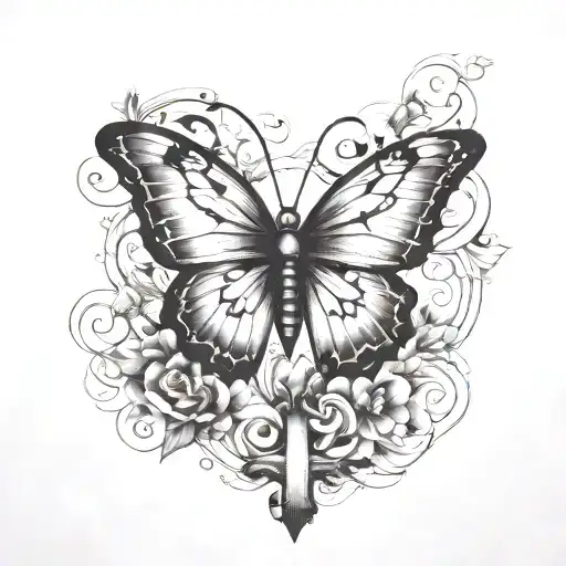 Butterfly And A Cross