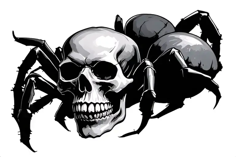 Skull And Spider Side