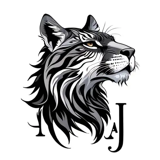 Animal That Combines With Aj Initials Intertwined