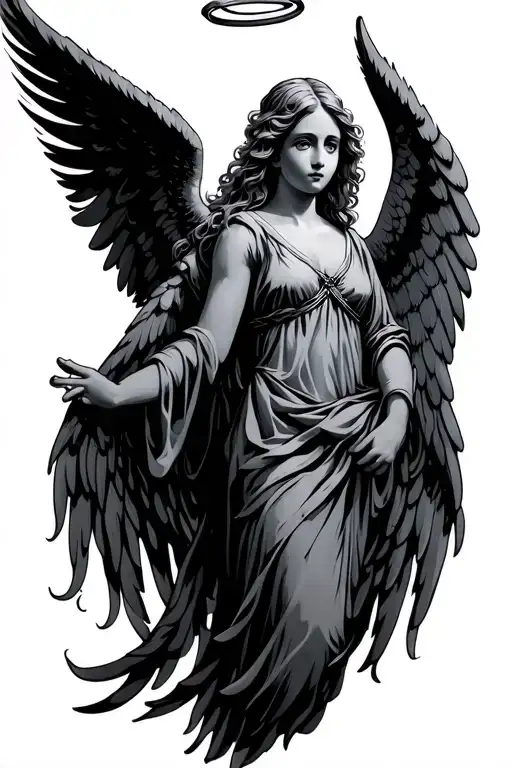 Angel Wings And Halo