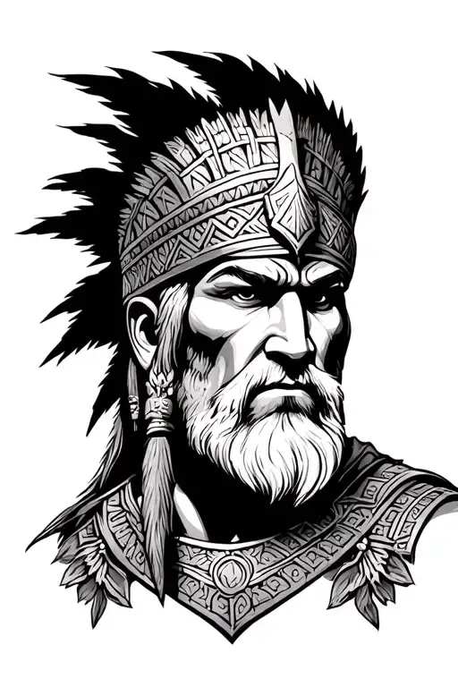 Aztec Viking Warrior