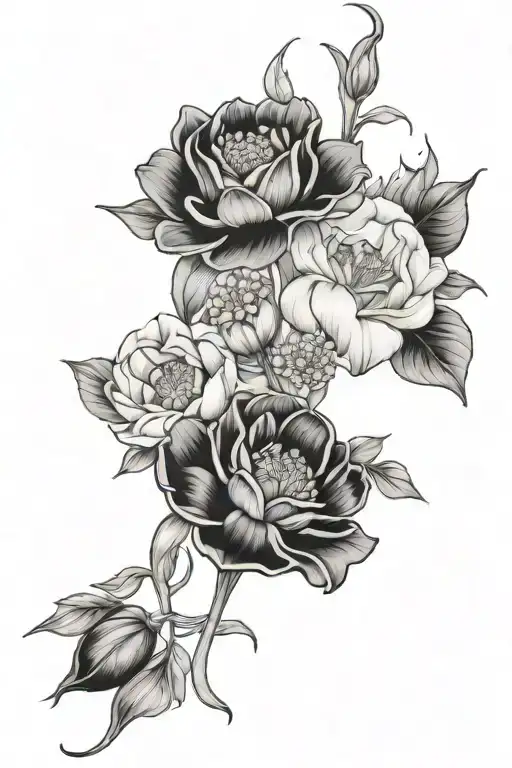 May Birth Flowers And October Birth Flower Intertwined