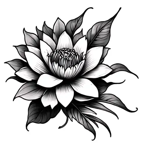 Victoria Amazonica Flower Tribal