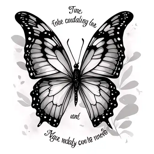 Quote Written And Butterfly Wings