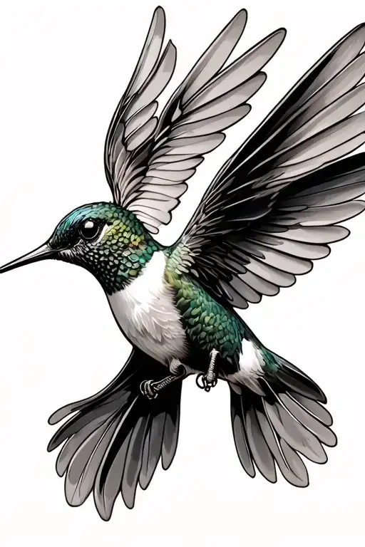 Steampunk Hummingbird Hovering