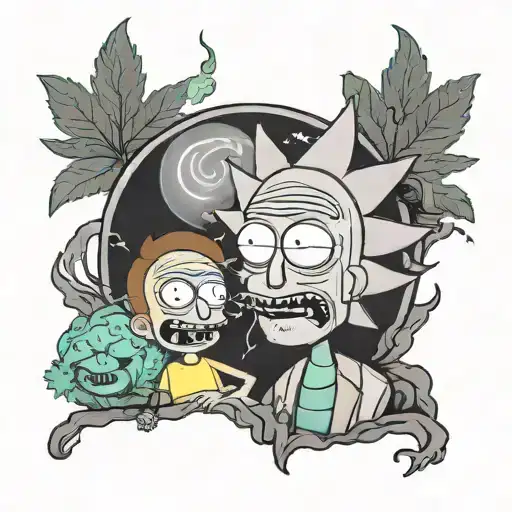 Rick And Morty Smoking Weed