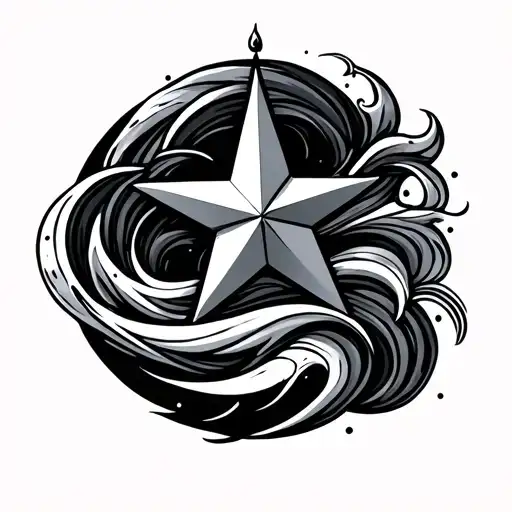 Star With Waves Flowing