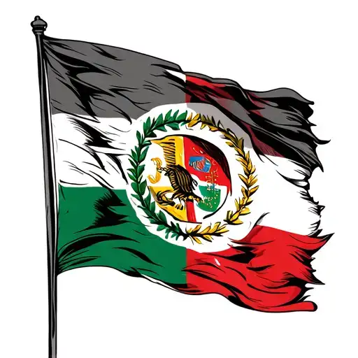 Aboriginal Flag And Italian Flag