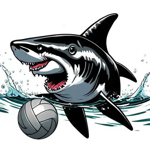 Water Polo With Shark