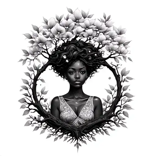Tree Of Life As A Black Woman Posing