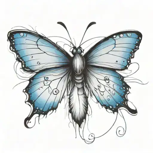 Blue Butterfly With Blue Wings