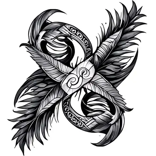 Polynesian Design Of Cancer And Virgo Signs Blended Together