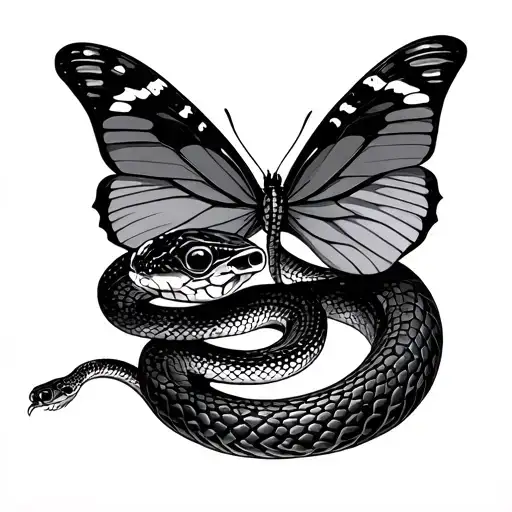 Butterfly & Snake