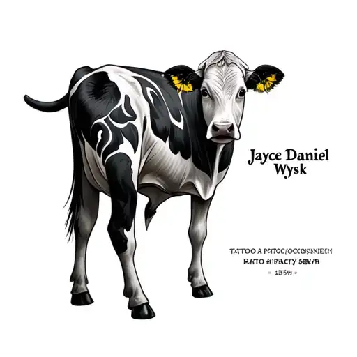 Calf Tattoo Vertical Name Jayce Daniel Wysk
