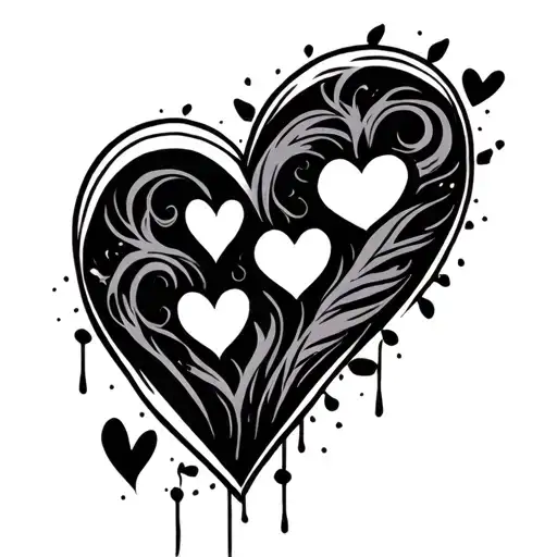 Amy With 4 Hearts One Heart
