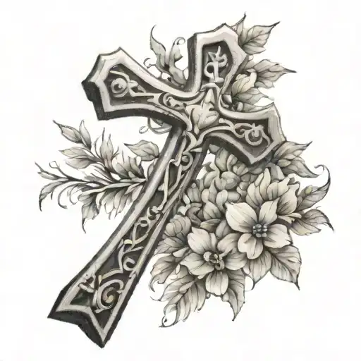 Cross With A Nature Scene Inside Of The Cross