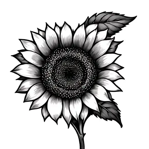 My Sunshine Sunflower Heart Intertwined