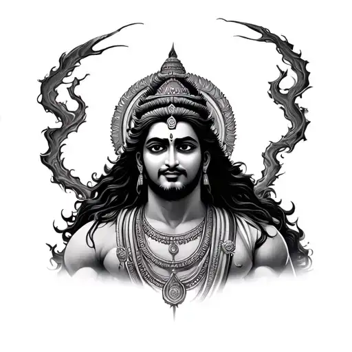 Vishnu Exuding Power