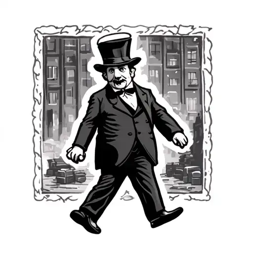 Monopoly Man Walking Forward
