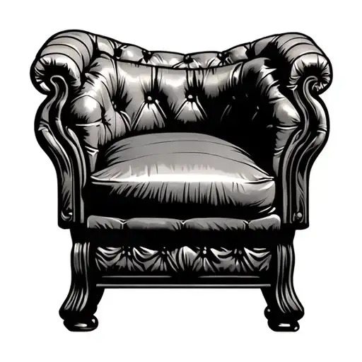 Classic Bar Stool Laid On Its Side