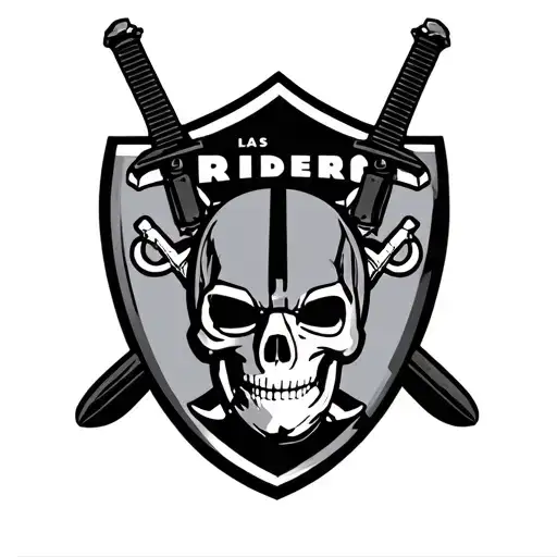 Las Vegas Raiders Logo With Ak47 Instead Of Swords