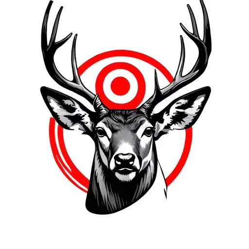 Deer With Target On Head Simple