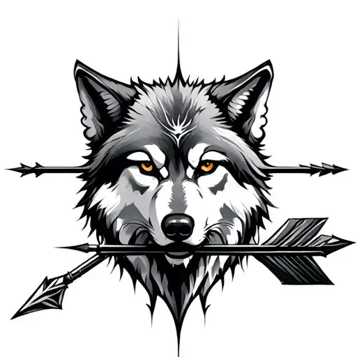 Wolf Luna Estrella Arrow Pen