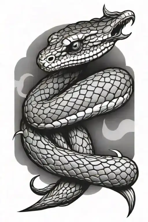 Snake Wrapped Around A Sword