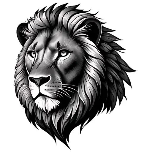 Lion Face Out Of Phinox Feathers