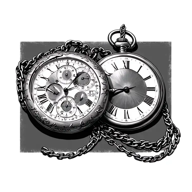Pocket Watch With Chain
