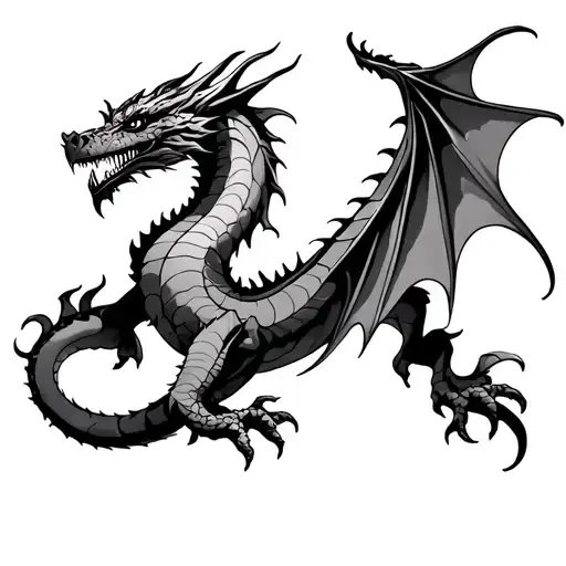 Dragon Back Tattoo Design