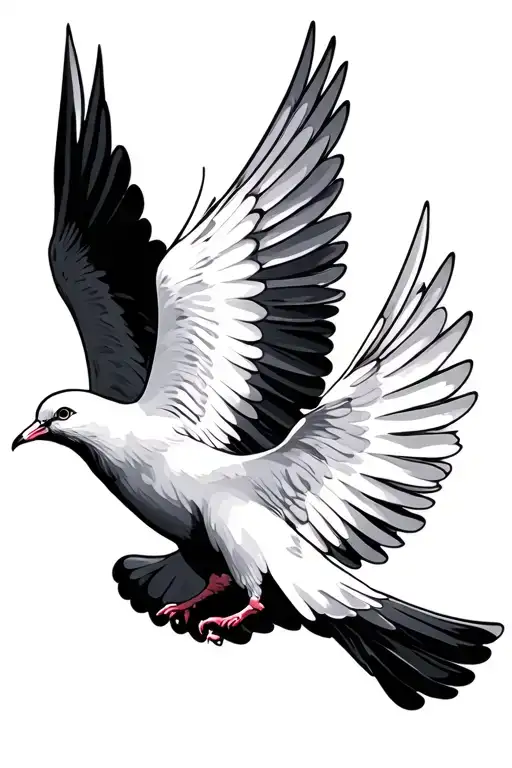2 Doves Flying
