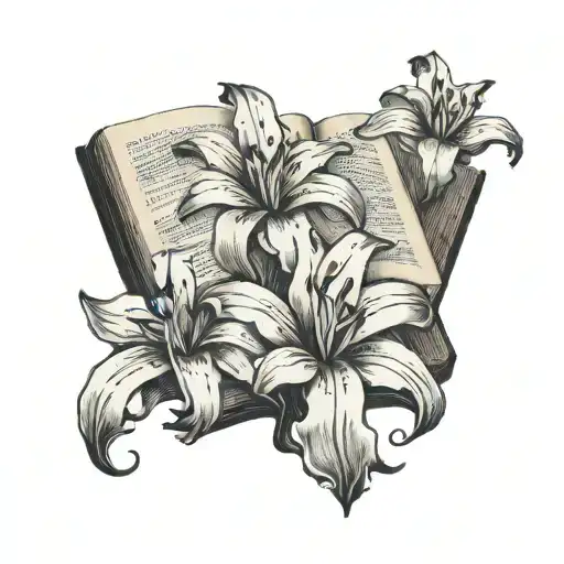 Simple Bible And Lily Flowers