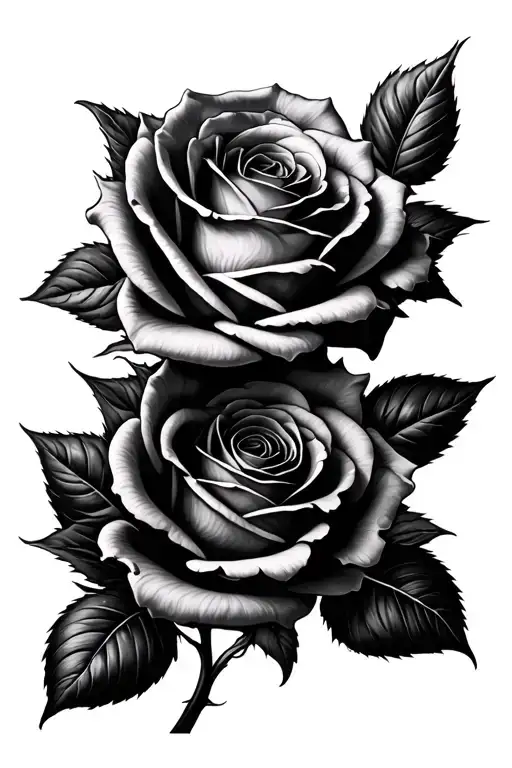 Traditional Style Roses Morphing Into Surrealism Roses