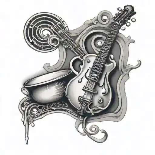 Incorporate Music Notes And Kitchen Utensils Into A Unique Design