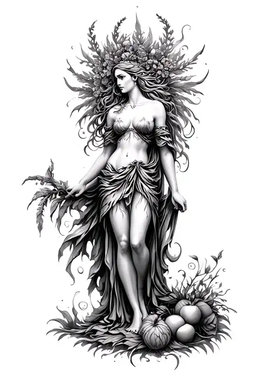 Full Body Demeter Goddess Of The Harvest