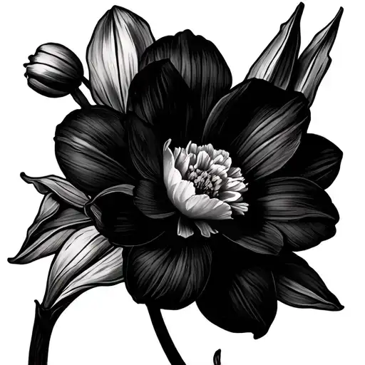 Daffodil And Carnation Flower