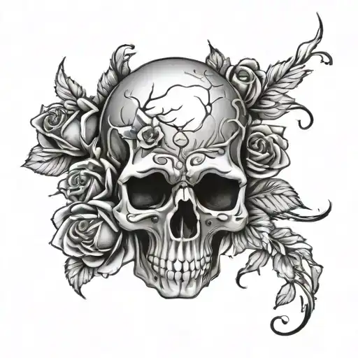Skull And Roses