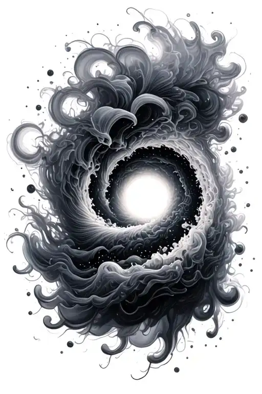 Realistic Black Hole Made Of Smoke Swirling Patterns
