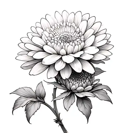 Chrysanthemum Tangled Together Symbolizing