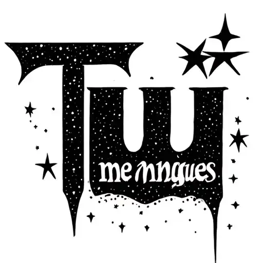 Tu Me Manques Text Surounded By Stars